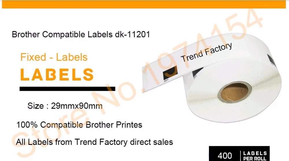 20 Rolls compatible with Brother DK11201 P Touch Address Shipping Labels 29x90mm 