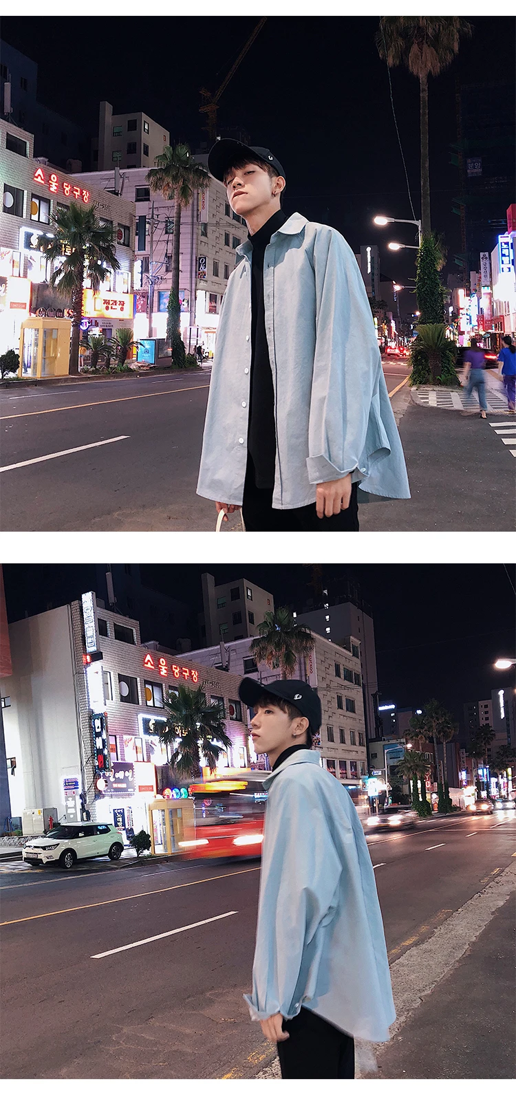 Весенняя модная Корейская одежда для мужчин, свободная Мужская рубашка с длинными рукавами, одноцветная повседневная мужская рубашка с отложным воротником, M-XXL