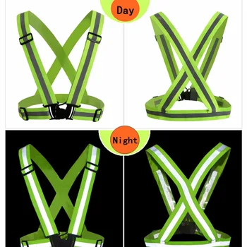 

resilience Bicycle Motorcycle Safety Strap Ribbon jersey cycling veste Vest sleeveless Reflective Night Ride Riding Partner