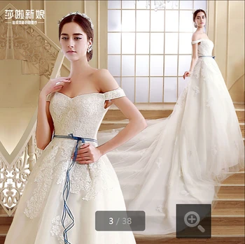 

2015 amazing a line ivory lace sashes off shoulder wedding dresses v neck chapel train corset gorgeous bridal gown