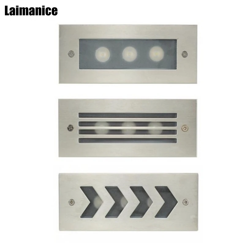 

Laimanice New Led Outdoor Wall Light Waterproof IP68 3W Steel Mesh Pathway Path Step Stair Garden Yard Lamp Warm White 85V-265V