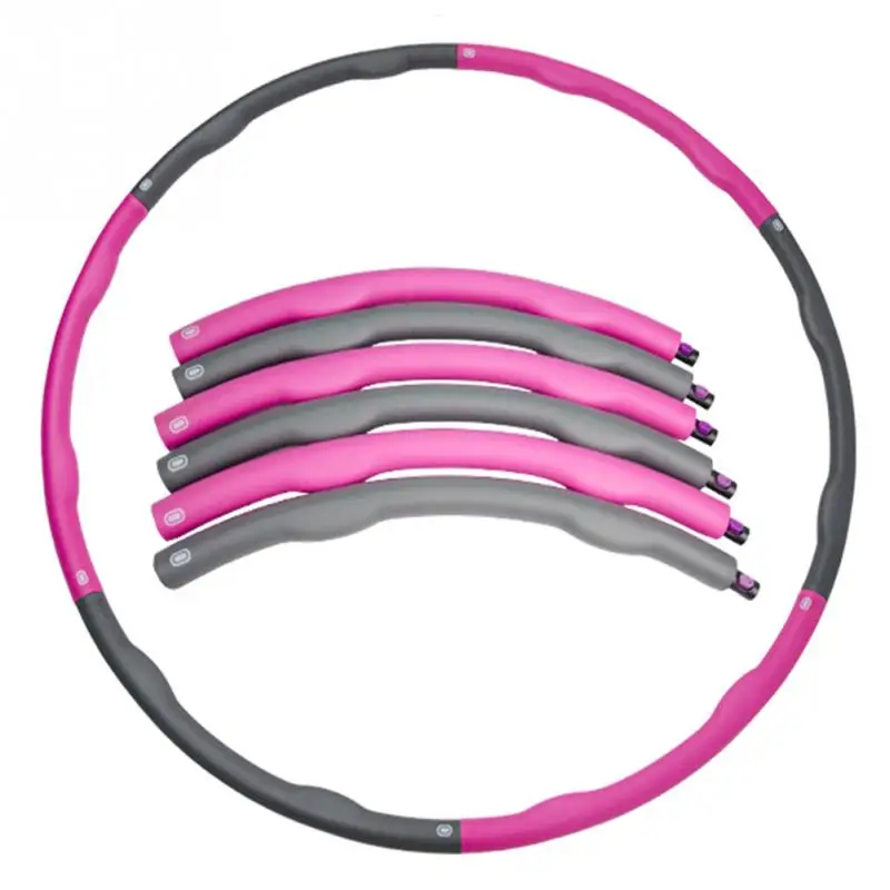 Fitness Exercise Hula Hoop 2.65 lbs Weighted Core Toning Foldable Hula