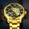WINNER Official Top Brand Luxury Golden Wristwatch Mechanical Watch Men Metal Strap Skeleton Dial Business Classic Male relogio ► Photo 2/6