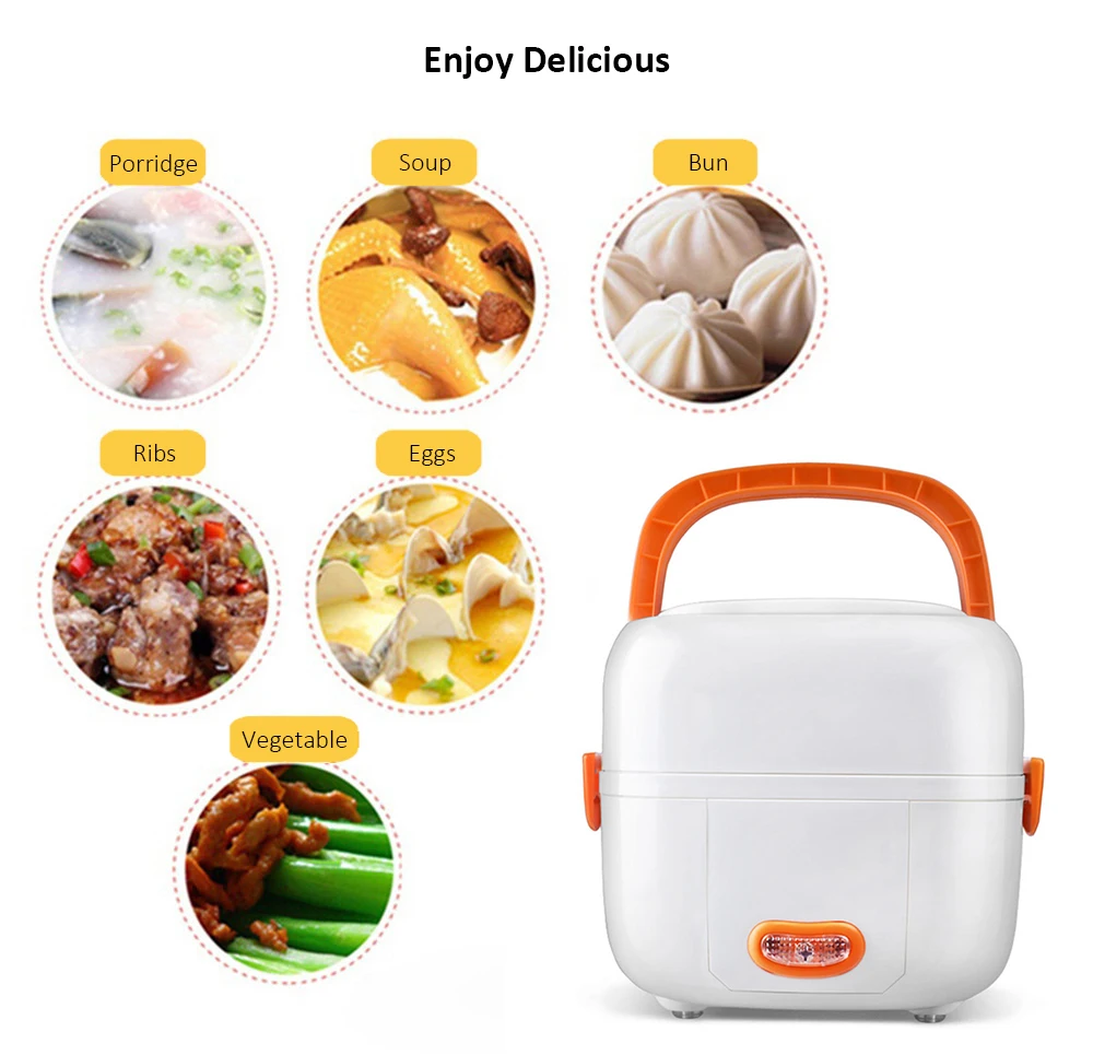 Multi-function Double-layer Large Capacity Rice Cooker Electric Cooking Lunch Box Insulation Heating Container