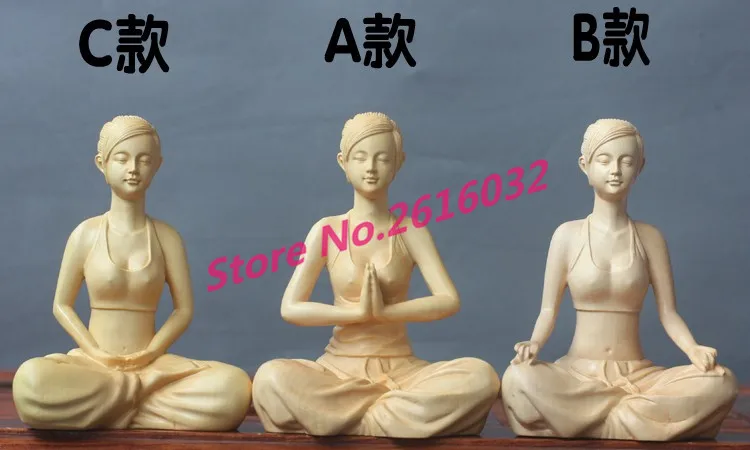 TNUKK-Character-statue-yoga-beauty-give-gifts-decoration-woodcarving-hand-carving-character-playing-playing-pieces (3)