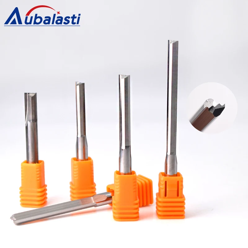 

Aubalasti 1pc 6mm Two Flutes Straight router bits for wood CNC Straight Engraving Cutters Carbide Endmills Tools Milling Cutter