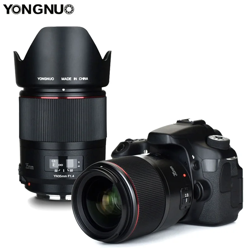 

YONGNUO YN35mm F1.4 Bright Large Aperture AF/MF 35mm Standard Wide Angle Prime Lens Fixed Focus for Canon DSLR Camera