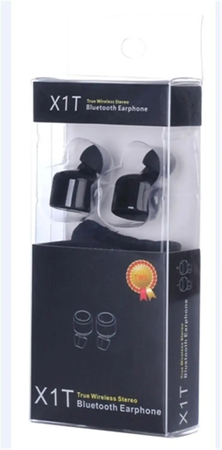 X1T Twins беспроводные Bluetooth наушники CSR 4,2 спортивные стерео наушники с микрофоном для iphone Xiami LG гарнитура - Цвет: Черный