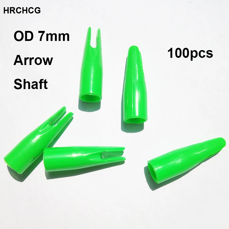 100pcs/lot OD 7.0mm Arrow Nock Archery Carbon Fiberglass Arrow Nocks