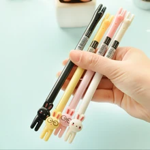 6 шт./лот Kawaii Кролик гелевая pen0.5mm черные чернила ручки для подписи Канцтовары офисный школьный принадлежности canetas Escolar Papelaria