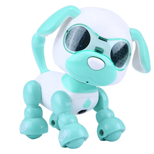 Крутой робот, собака, игрушка для питомцев, детский умный интерактивный ходячий звук, щенок, светодиодный, обучающий, умный, Электронный Робот, игрушка, подарки - Цвет: Зеленый