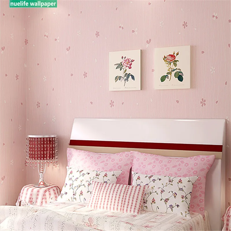 Chinese style pink light purple yellow non-woven clothing store wedding room bedroom dining living wallpaper | Обустройство дома