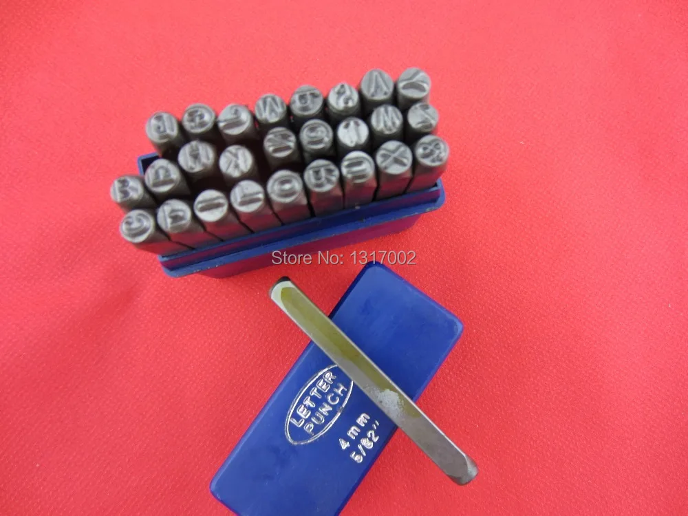 FREE SHIPPING jewelry alloy steel 6mm metal letter punch stamping set