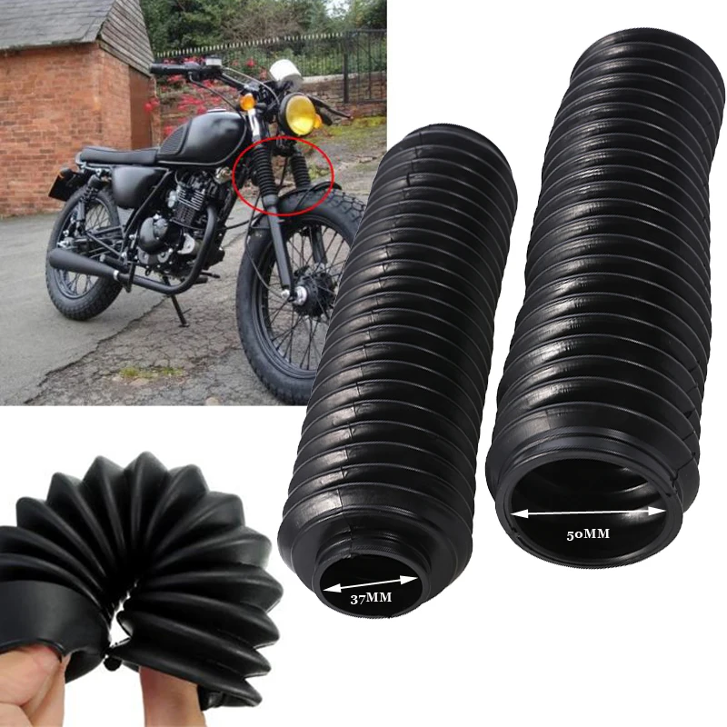 

One Pair Black Motorcycle Fork Rubber Gaiters Boots Gaitor For Honda XL 650 AX1
