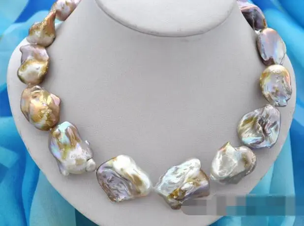 

3295 baroque lavender reborn keshi pearl necklace