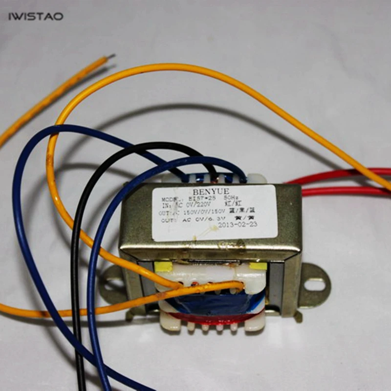 IWISTAO 15 Вт силовой трансформатор EI для лампового предусилителя 150 V/20ma 6,5 V/1A аудио HIFI DIY