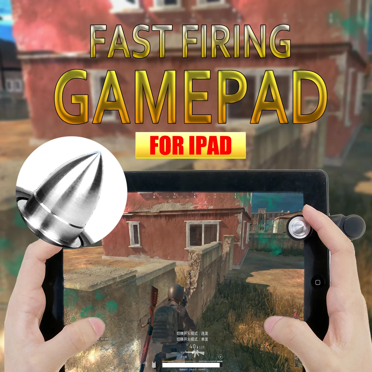 Goedkoop 2 stks Voor PUBG Game Joystick Gamepad Trigger Doel Knop L1 R1 Shooter Controller Voor IPhone Voor iPad IOS Telefoon game Pad