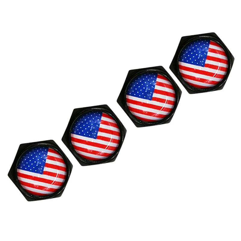 HAUSNN 4 шт./упак. автомобильные аксессуары США американский флаг логотип автомобиля вентиль шины колеса крышки для Ford Chevrolet GMC Chrysler Авто Стайлинг