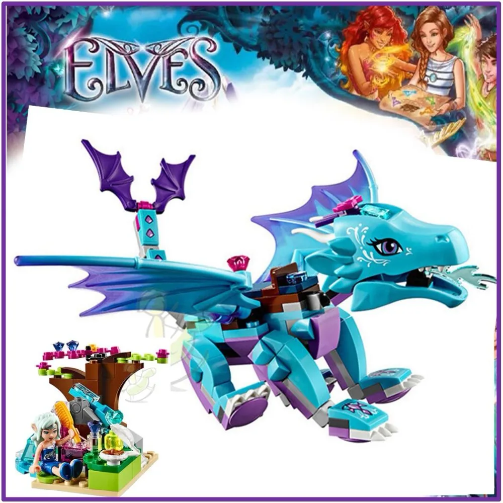 

LEHO Building Block 10500 Compatible Elves The Water Dragon Adventure 41172 Original Fairy Educational Toys for Children