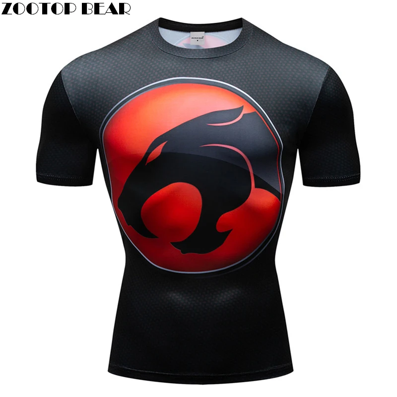 

Superman Animal Head T Shirt Men Tops Short Sleeve Tees Fitness T Shirt Compression Bodybuilding Camiseta ZOOTOP BEAR