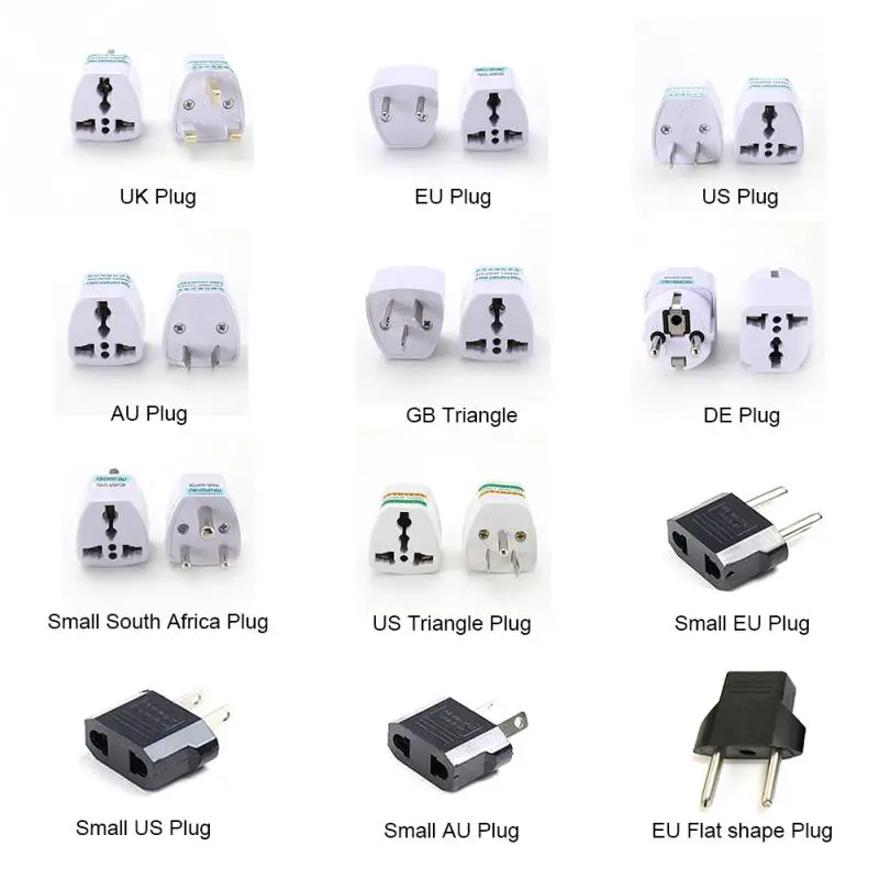 

1 Pcs Universal UK US AU to EU AC Power Socket Plug Travel Charger Adapter Converter