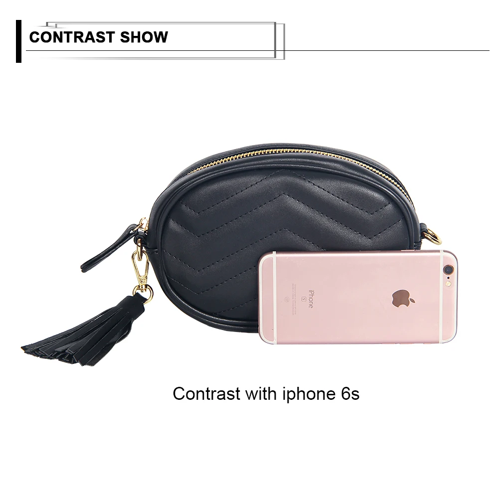 Elegant Waist Packs Women Solid Designer Tassel Belt Bag Ladies Pu Leather Fanny Pack Female Chest Bag Organizer Wallets Phones