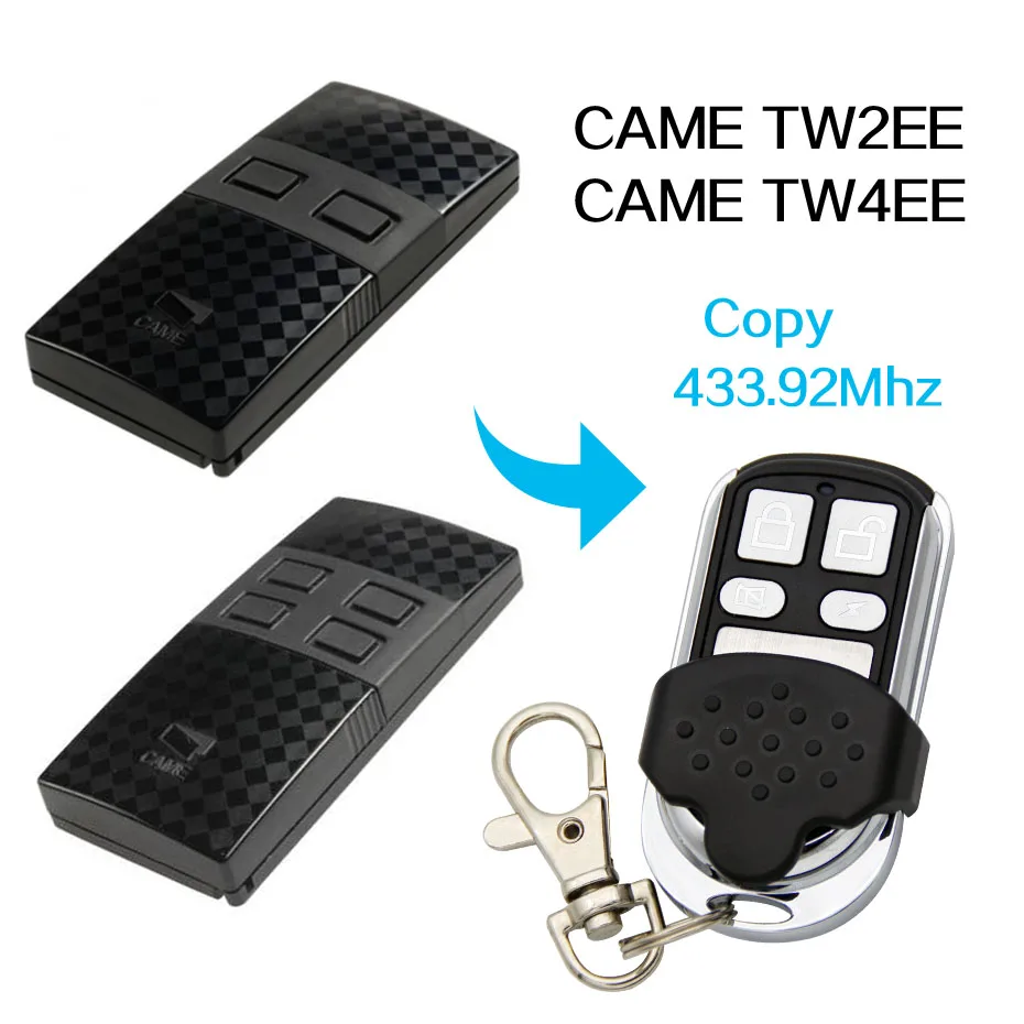 

Copy came tw2ee tw4ee garage door remote control universal 433mhz gate remote control came twin2 twin4