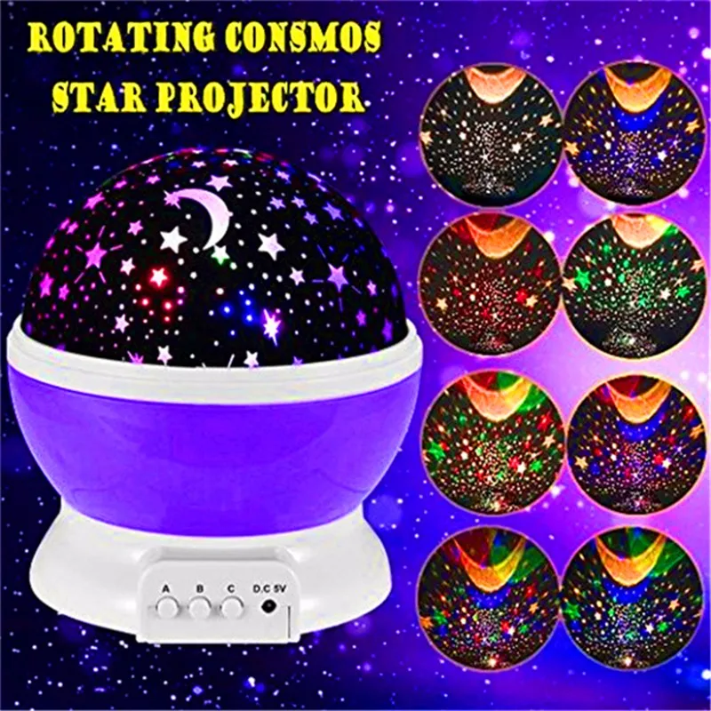  Star Moon Sky Rotation Night  (2)