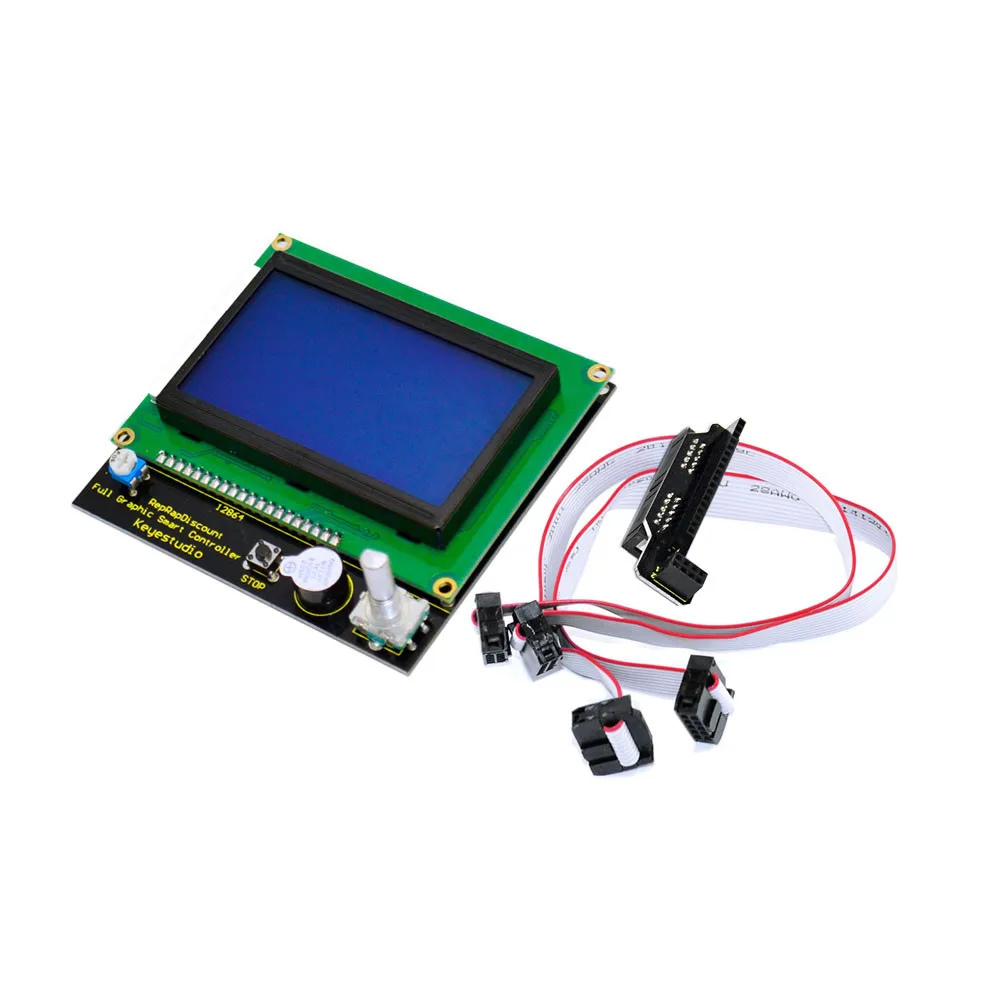 Free shipping ! Keyestudio 3 D printer controller RAMPS 1.4 LCD 12864 LCD control panel (blue) for Arduino 3 D printer 5y