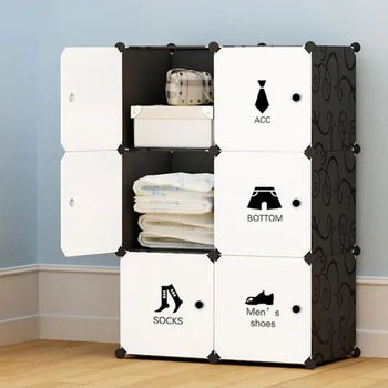 

Simple Portable Wardrobe Assembly Plastic Wardrobe Bedroom Locker Wardrobe