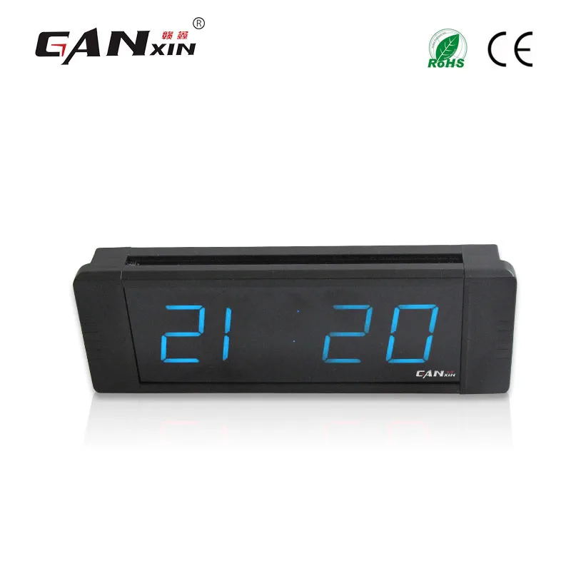 [Ganxin] " портативные и персонализированные светодиодные цифровые настенные часы для использования в помещении длинная гарантия - Цвет: Синий