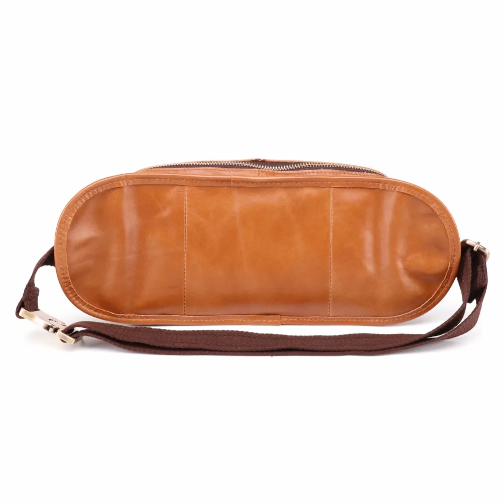 Genuine Leather Messenger Bag Men Vintage Casual Men's Multi Function Small Shoulder Crossbody Waist Chest Bags Pack For Male