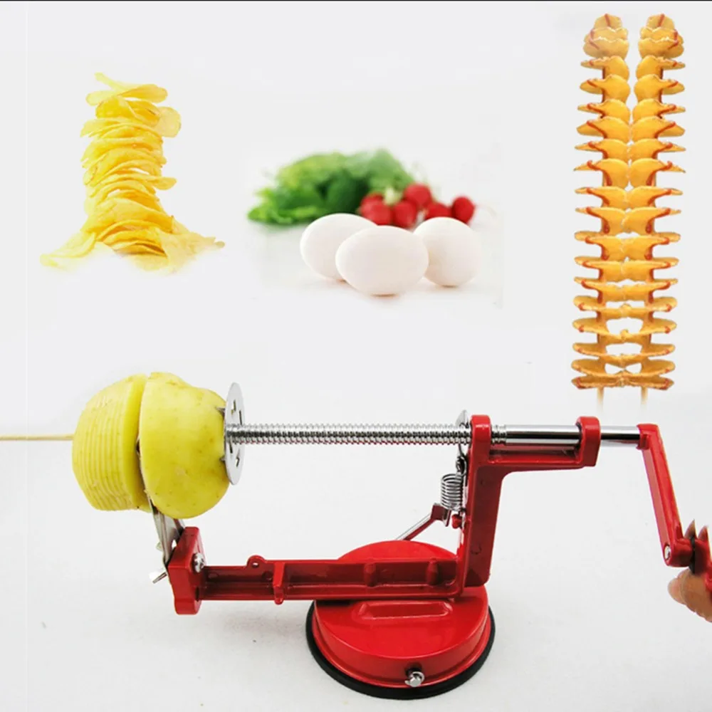 Professional Stainless Steel Tornado Potato Spiral Cutter Twisted Potato Cutter Machine Vegetable Slicer Cooking Tools