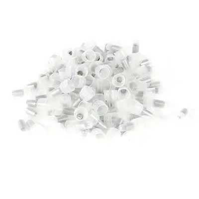 

100 x White Plastic 4mm Closed End Connector Insulation Wire Crimp Terminal