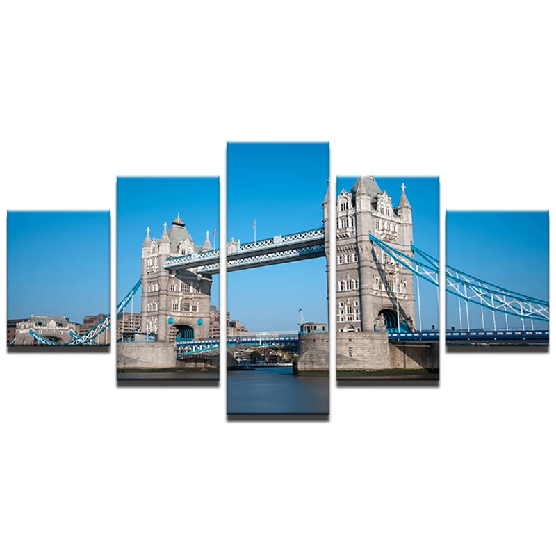 Painting-Canvas-Modular-Decoration-Home-Decor-5-Panel-Building-The-Golden-Gate-Bridge-Frame-Modern-Wall (5)