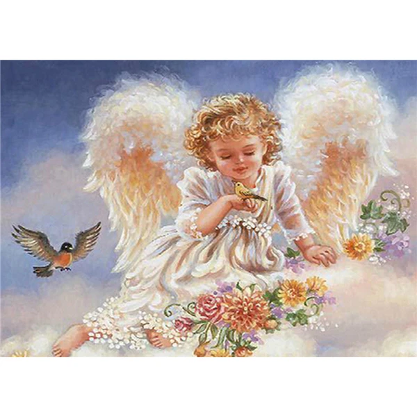 Peinture Diamant Theme Ange Bebe Broderie 5d Points De Croix Personnages A Faire Soi Meme Couture Strass Artisanat Decor De Salle K487 Aliexpress