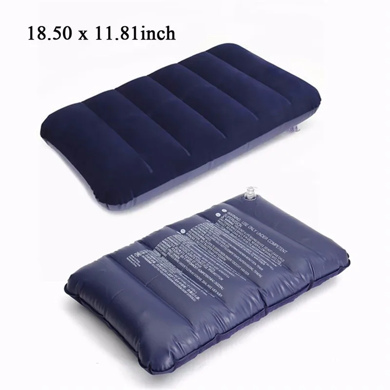 Складная Подушка для путешествий, Подушка для сна, воздушная, надувная, переносная, подушка для отдыха, синяя