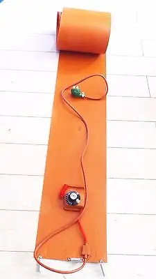 

20 L(4.4 Gallon) 200x860x1.6mm 800W Flexible Silicon Band Drum Heater Blanket Oil Biodiesel Barrel Electrical Wires