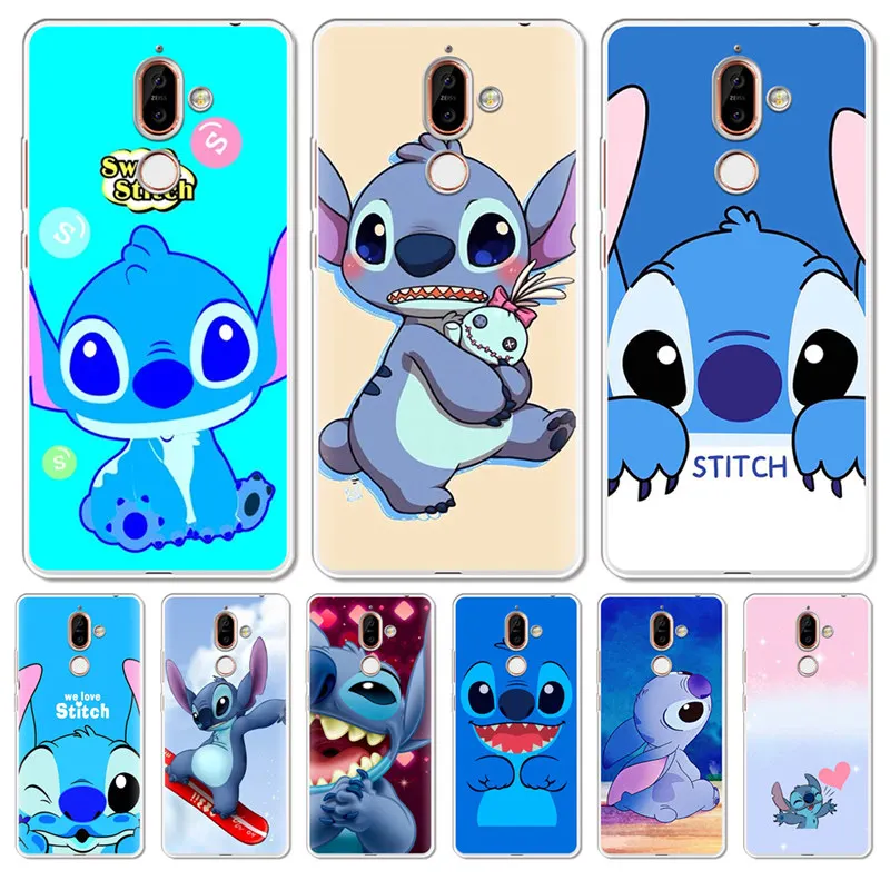 

Stitch phone Case Cover For Nokia 1 3 5 8 6 2 7 Plus 9 X6 2.1 3.1 5.1 6.1 2018 Coque Capa Shell cool etui Cartoon funda cute