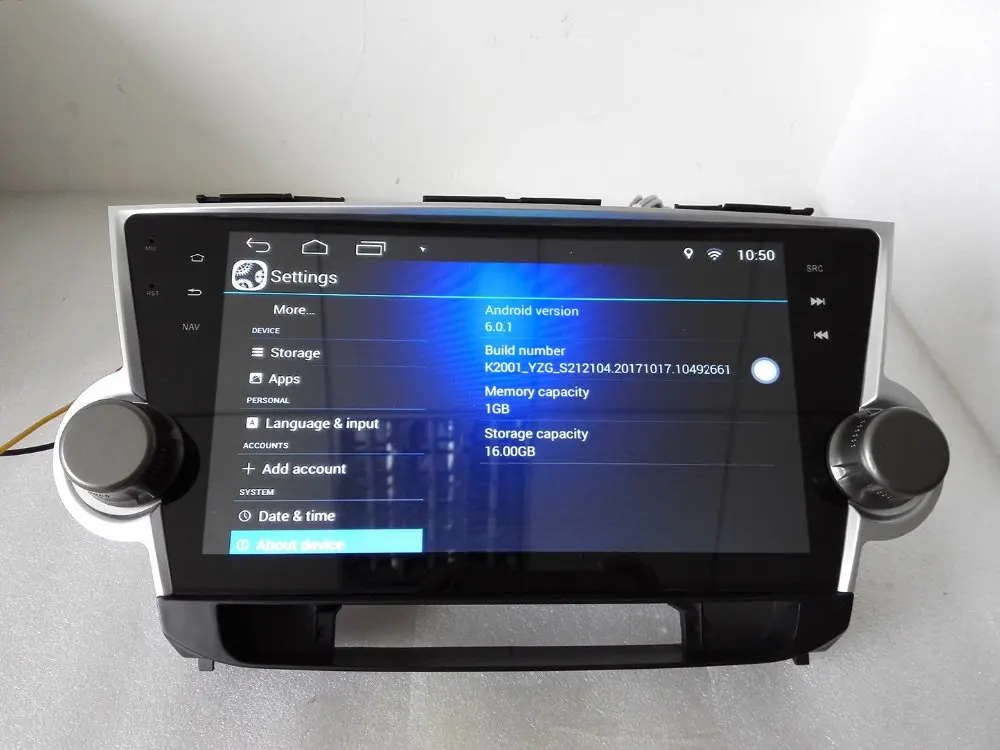 

10.1inch 1024x600 quad core Android 7.0 for toyota highlander ,car deckless gps navigation,radio video,3G,Wifi,Capacitive screen