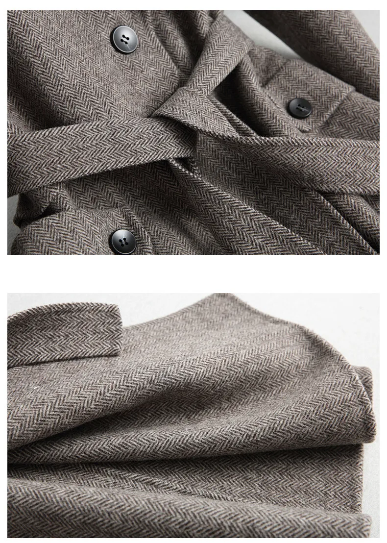 AYUNSUE 2019 модное женское Шерстяное Пальто, длинное женское шерстяное пальто с поясом, осенне-зимняя женская куртка casaco feminino 3808wyq1801