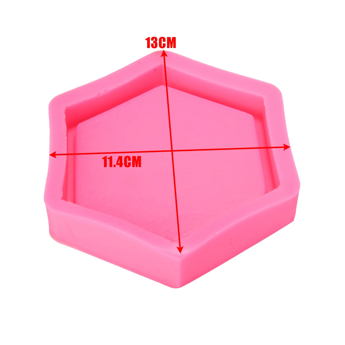 Silicone Tray Molds Hexagon Shaped Art Flower Pot Concrete DIY Cement Mould for Plant Decorating Succulent Plants Colors Random