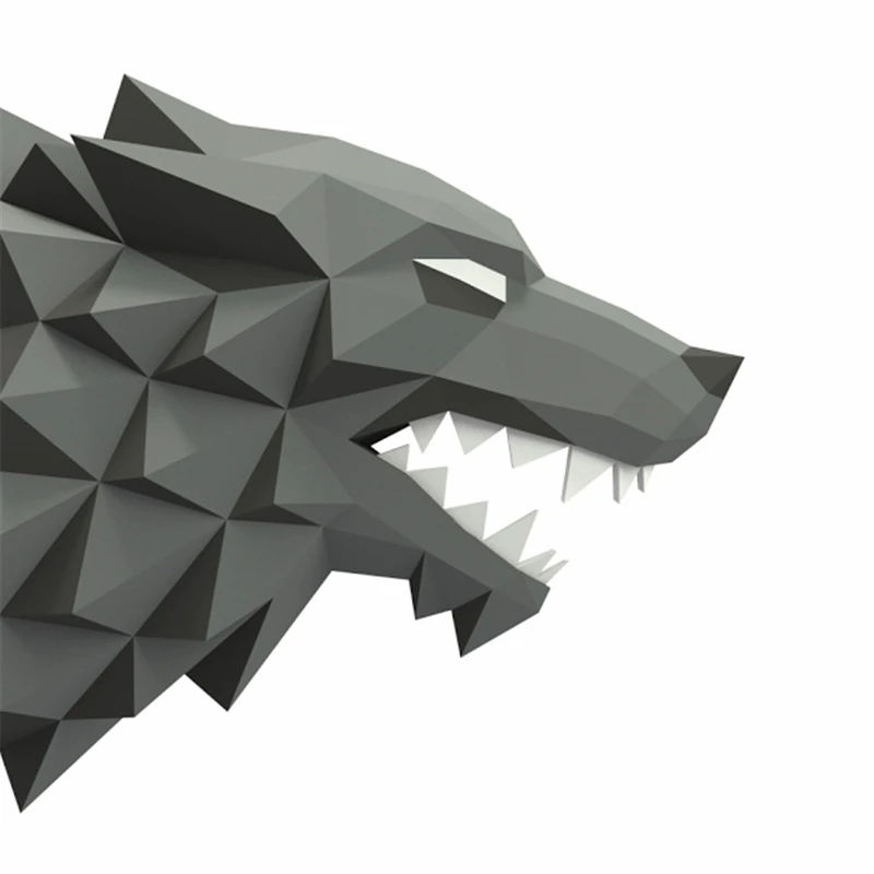 Игра престолов 3D бумажные Пазлы Direwolf House Stark Песнь Льда и Огня модели подарок для взрослых предметы интерьера стены игрушки