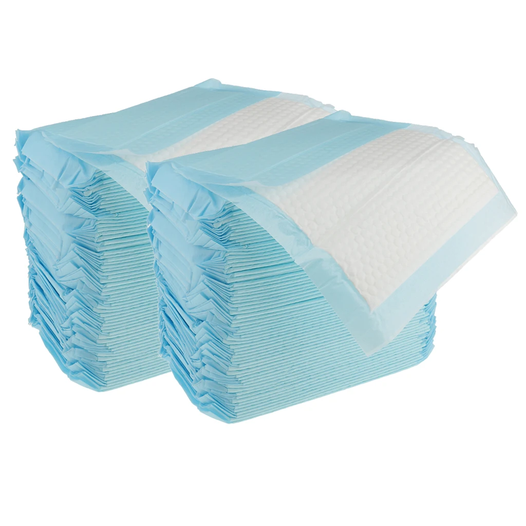 

140 Pieces Adult Urinary Disposable Incontinence Bed Underpads 33x25cm Blue