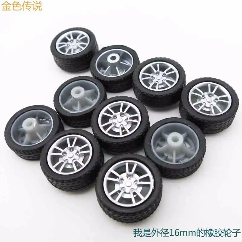 2 16mm Rubber Wheel Four Wheel Drive Diy Small Production Of