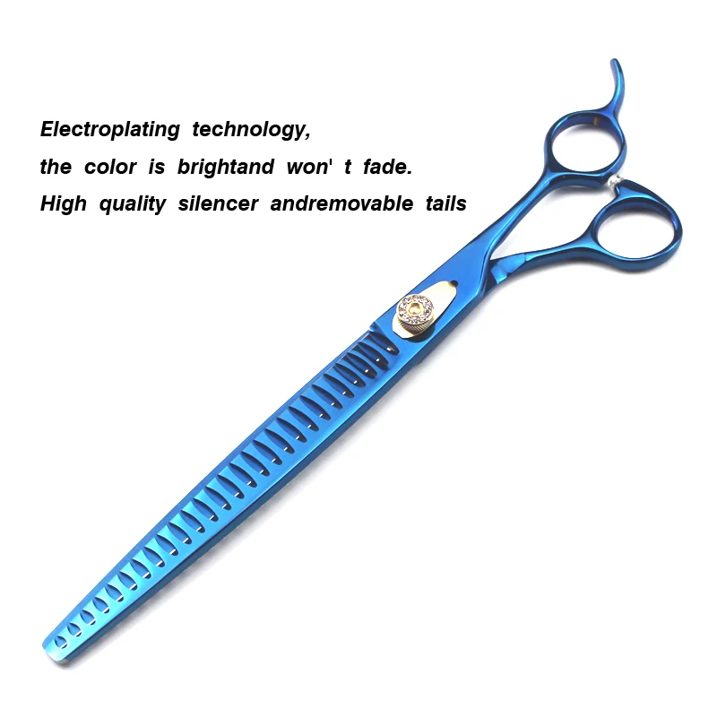 9.0 inch pet hairdressing scissors fish bone cut high-grade pet scissors JP440C material