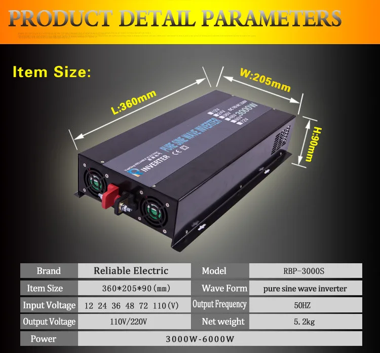 Inversor de Energia de Onda Conversor de Inversor de Gerador v para 220 v a 120 Pico Senoidal Pura 24 v Casa Solar 12 - 48 230 240 6000 w 3000 6 energia de onda senoidal pura 24 v