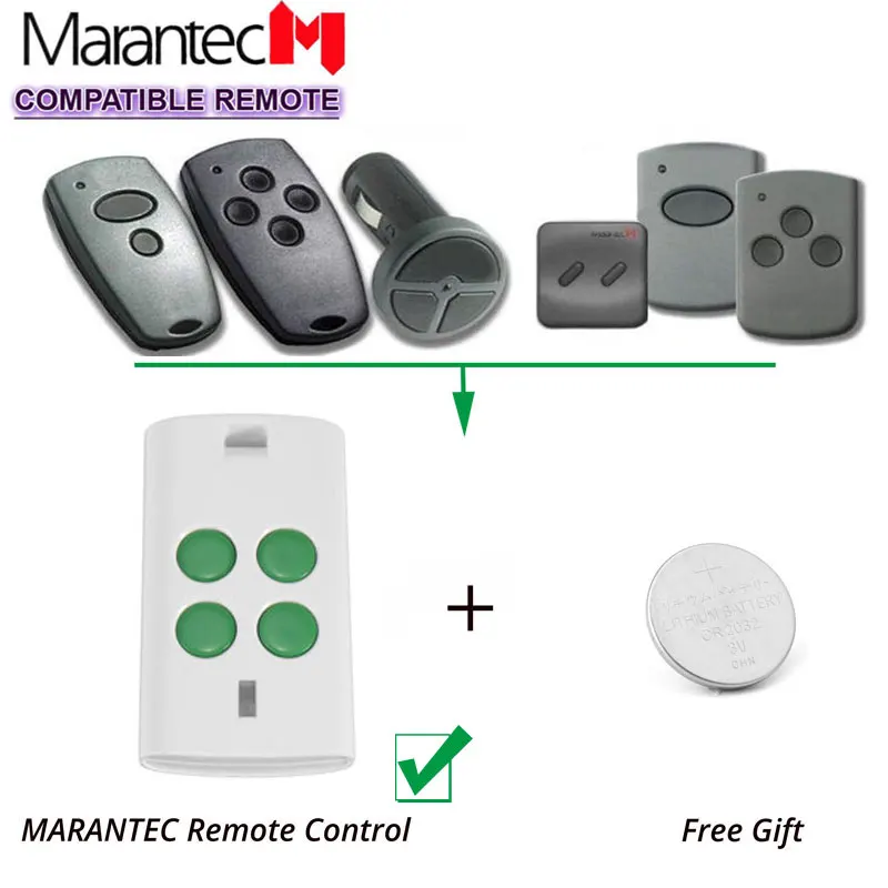 

Marantec 433MHz 868MHz Replacement Garage Door Remote Control