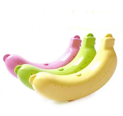 

Cute Guard Container Storage Banana Shape Lunch Fruit Protector Box Plastic Case