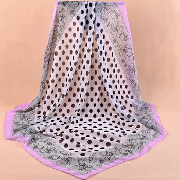

Retro-style printed silk scarf women square satin scarfs 95*95 cm Multi-function all-match neckerchief for lady hair scarves